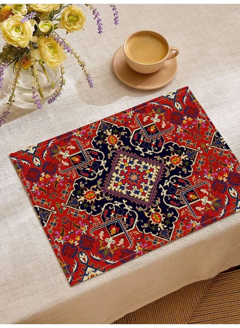 Ramadan Decorations Table Placemats with Oriental Traditional Pattern Dining Table Mats Set of 4 Pieces Size 30×45 cm - Image 2